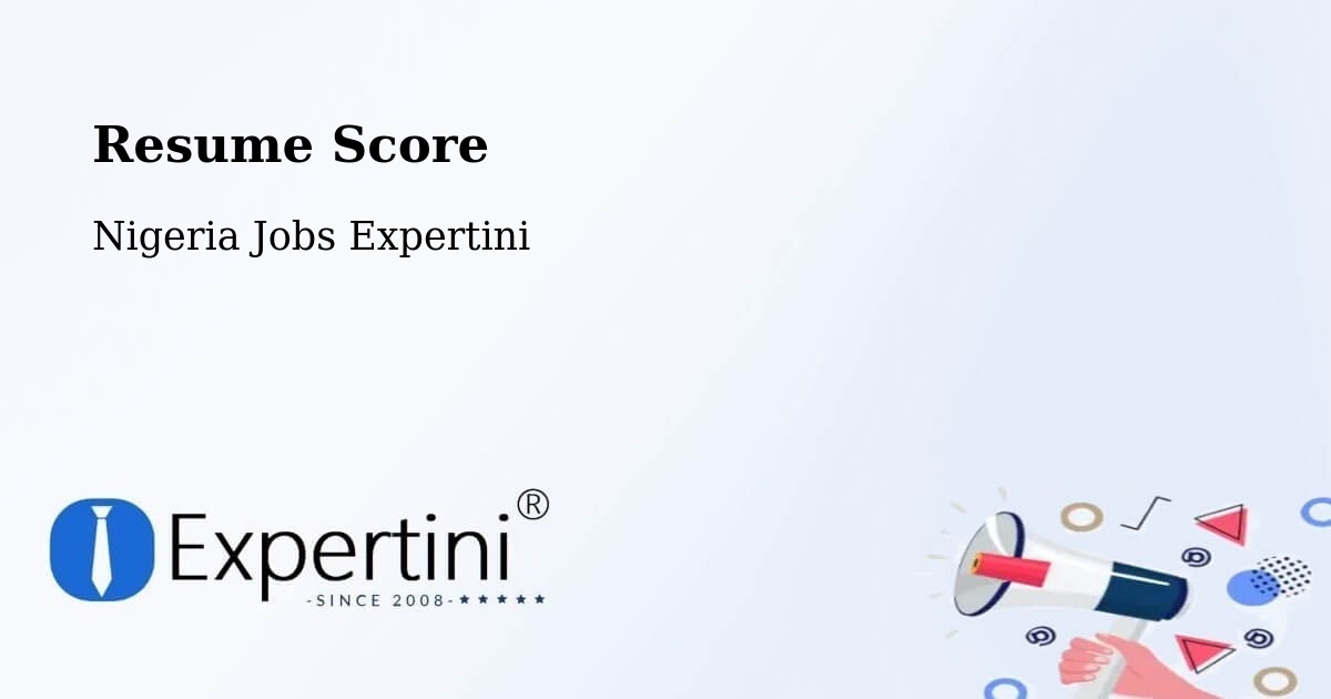 Resume Score & Job Description Match Tool – Vom - Nigeria Jobs Expertini